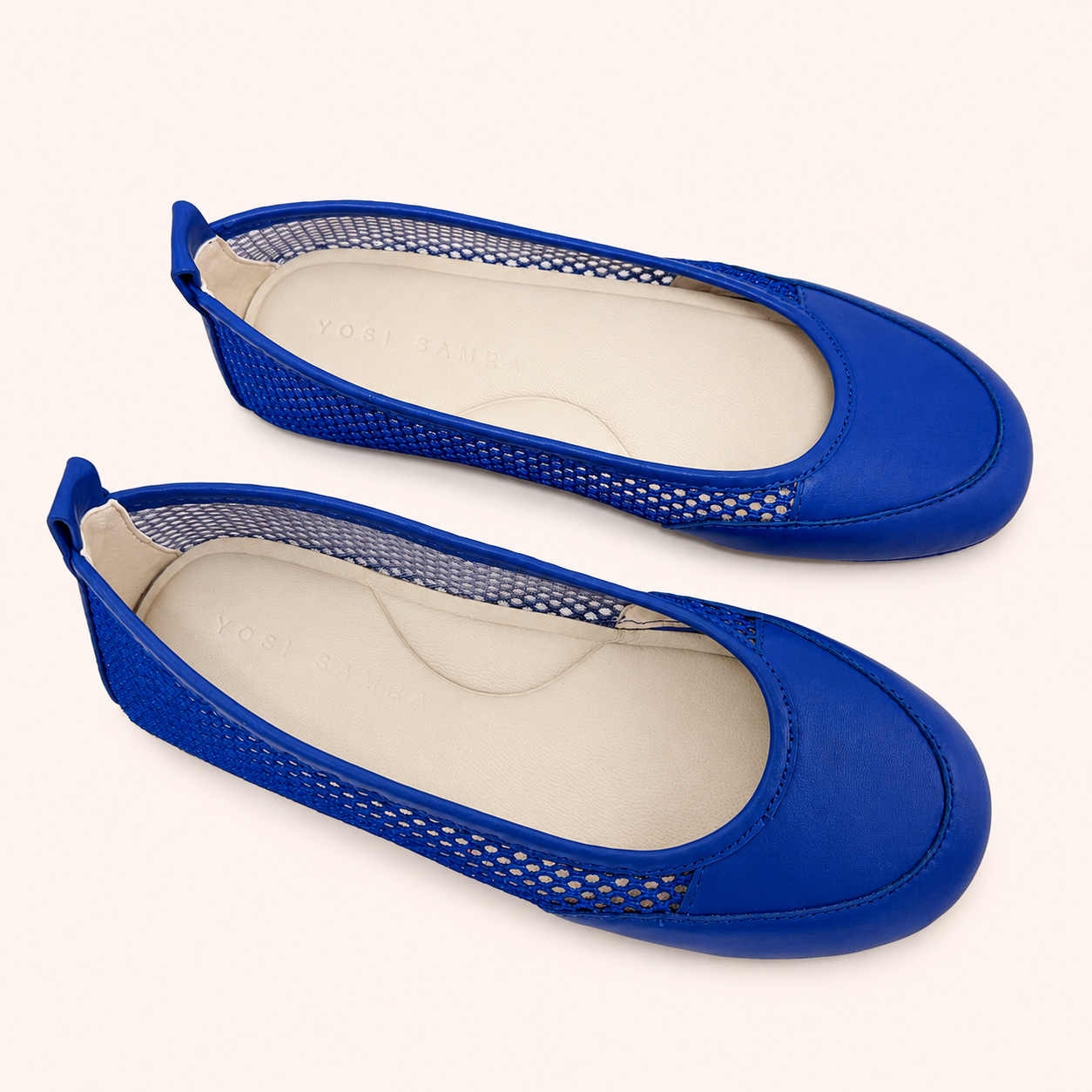 SAMARA FOLDABLE BALLET FLAT IN BLUE CROCHET