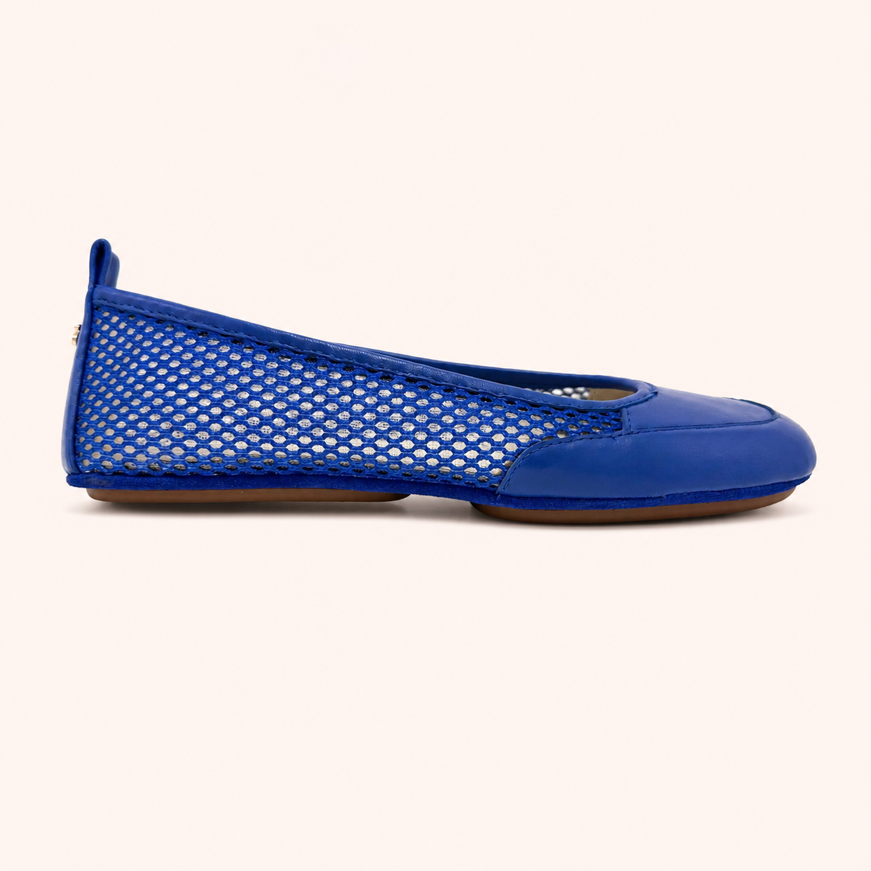 SAMARA FOLDABLE BALLET FLAT IN BLUE CROCHET