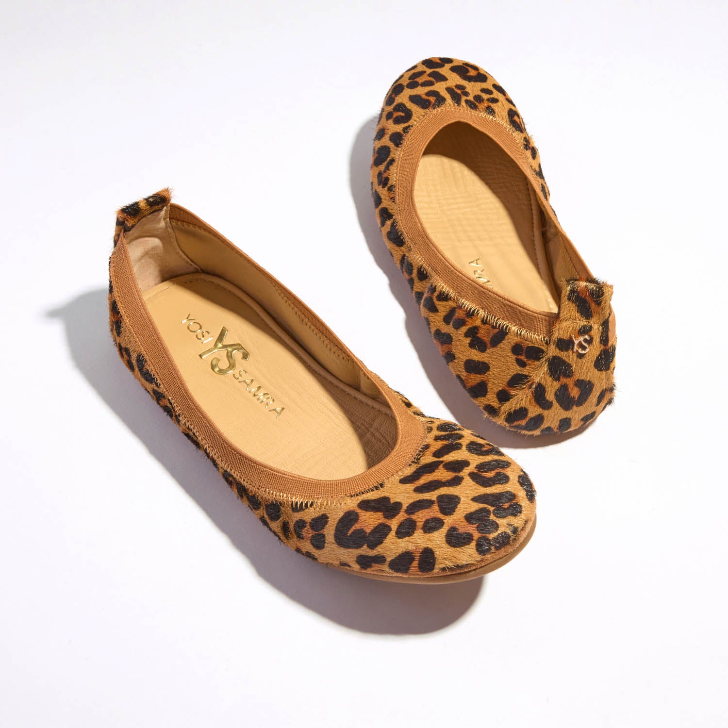 Samara Foldable Ballet Flat in Leopard Calf Hair - Yosi Samra - Women's Flats