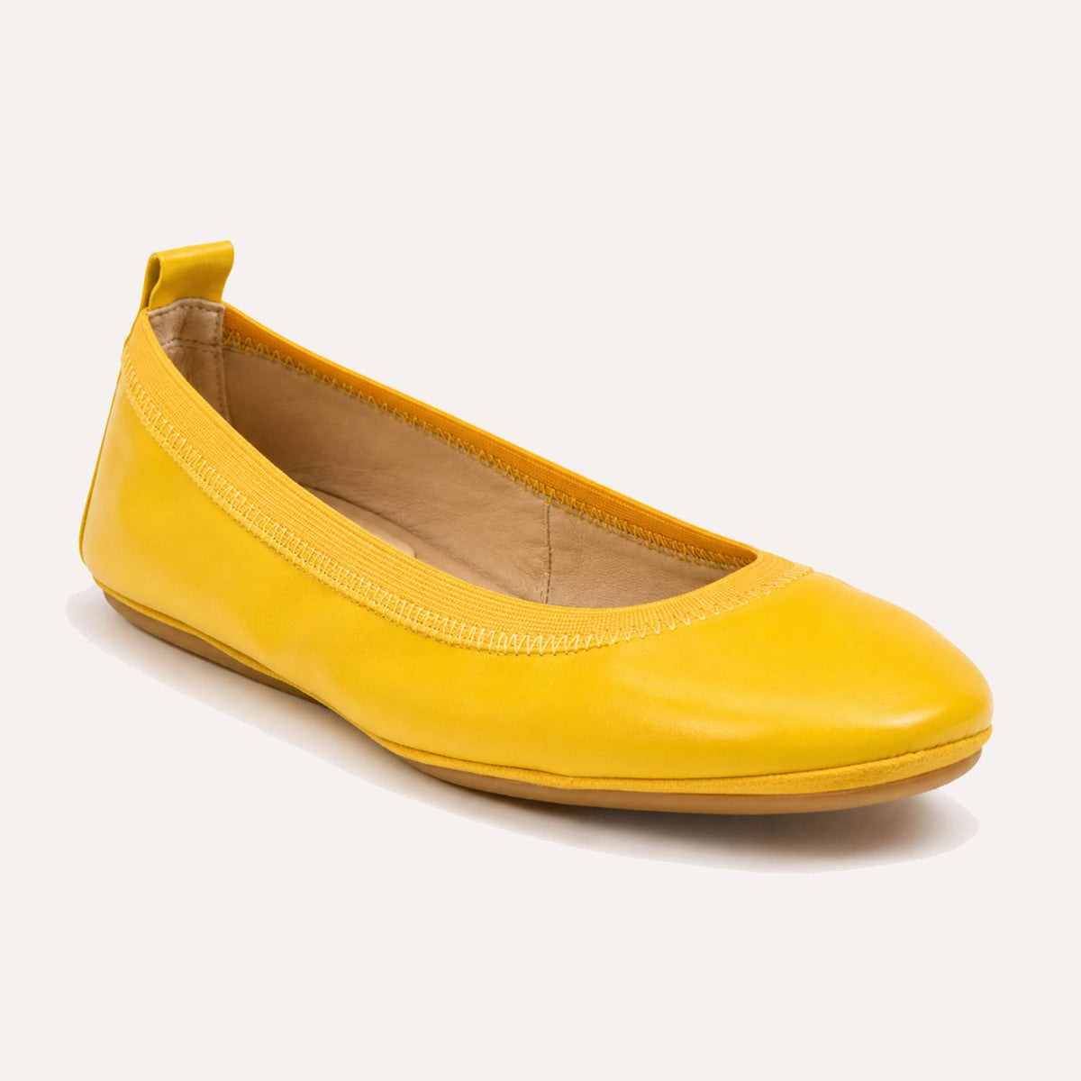 flat dress shoes for ladies Samara Foldable Ballet in Mustard Yellow Leather SS21 Proud moment from this theyre your daily connection Color:Cream (BlanchedAlmond)