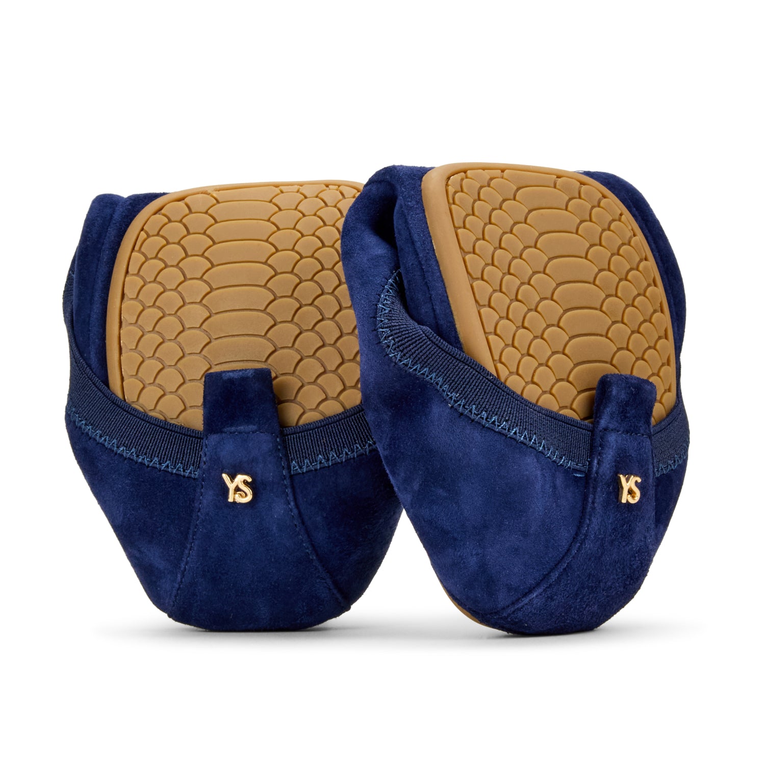 Samara Foldable Ballet Flat in Navy Suede - Yosi Samra - Women's Flats