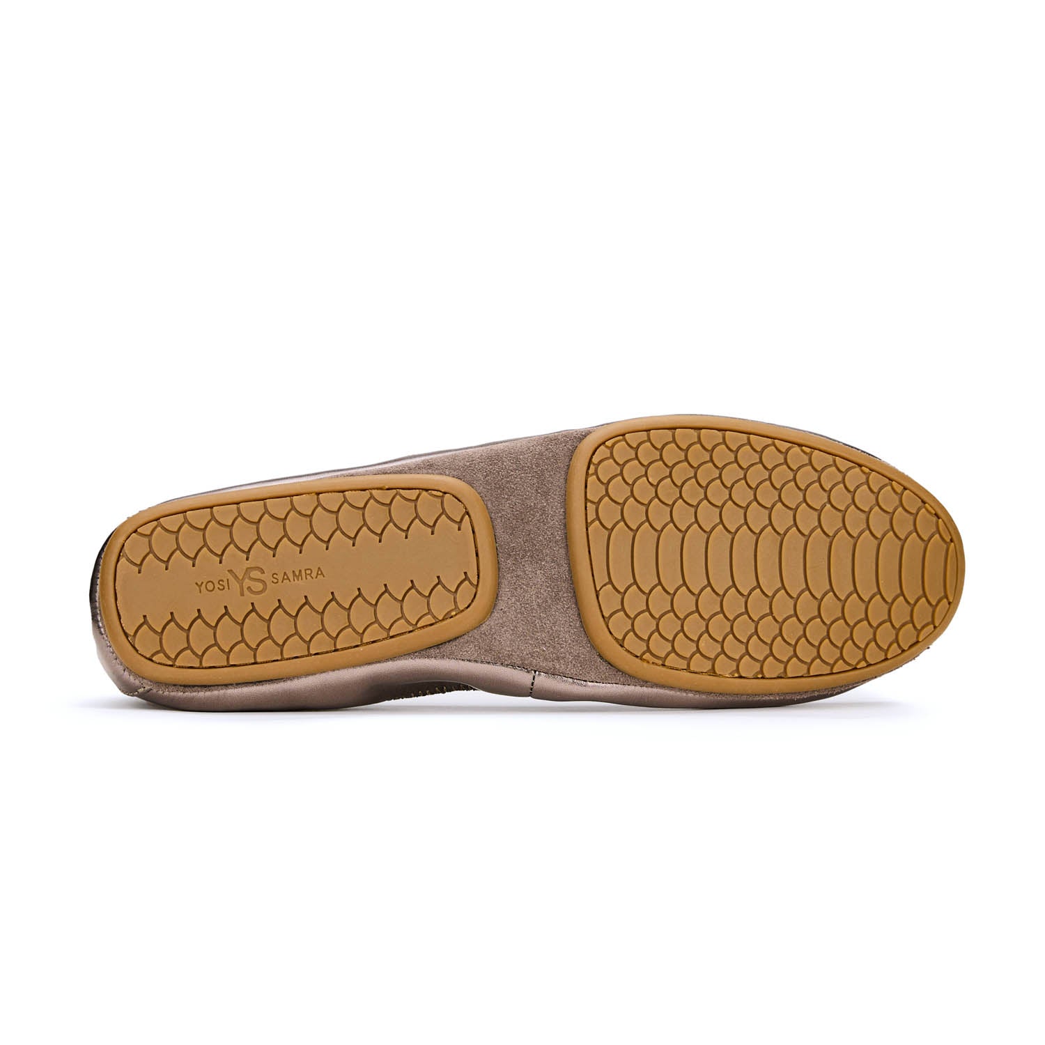 Samara Foldable Ballet Flat in Pewter Leather - Yosi Samra - Women's Flats