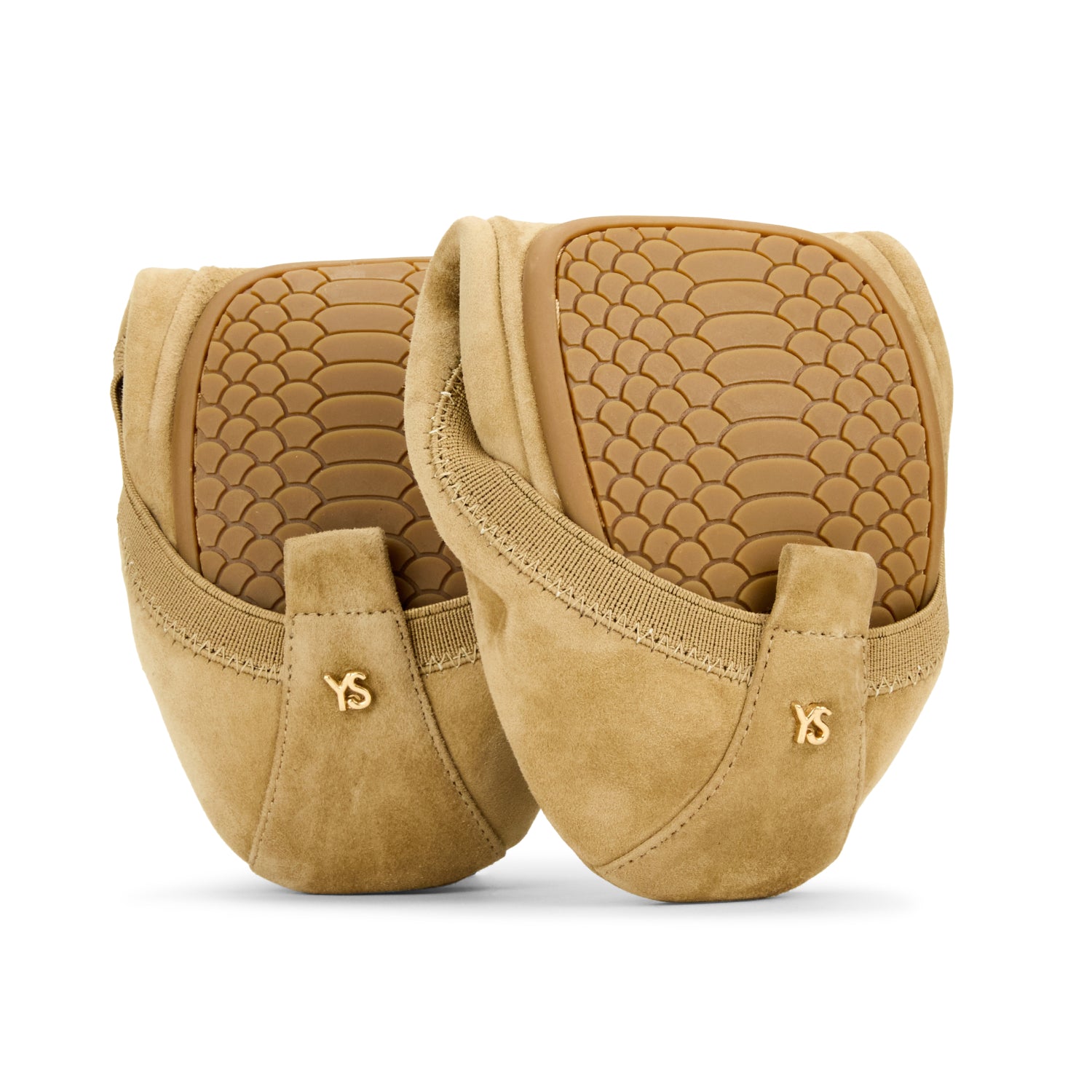 Samara Foldable Ballet Flat in Sand Suede
