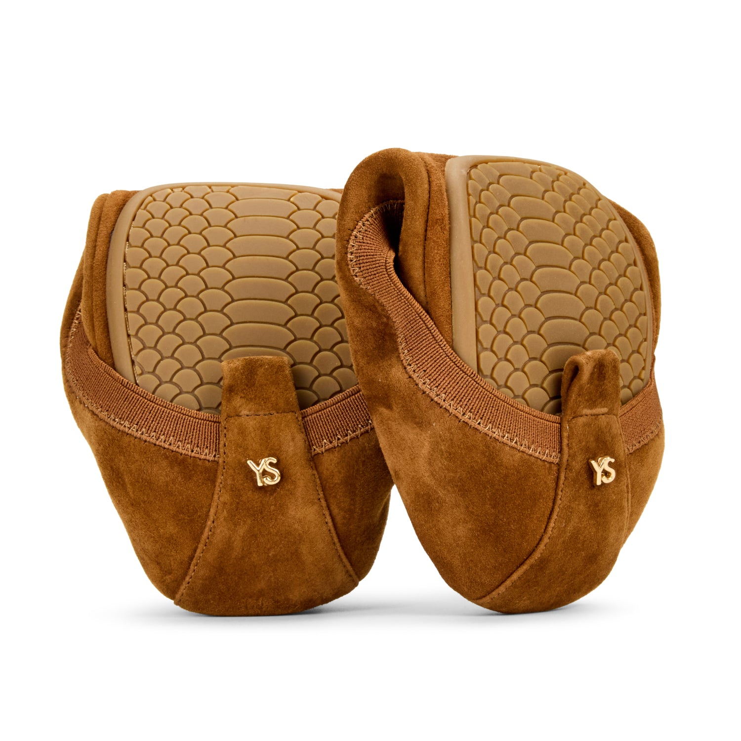 Samara Foldable Ballet Flat in Whiskey Suede - Yosi Samra - Women's Flats