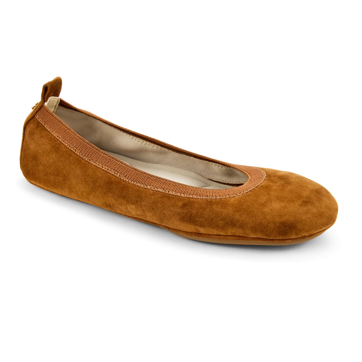 Samara Foldable Ballet Flat in Whiskey Suede - Yosi Samra - Women's Flats