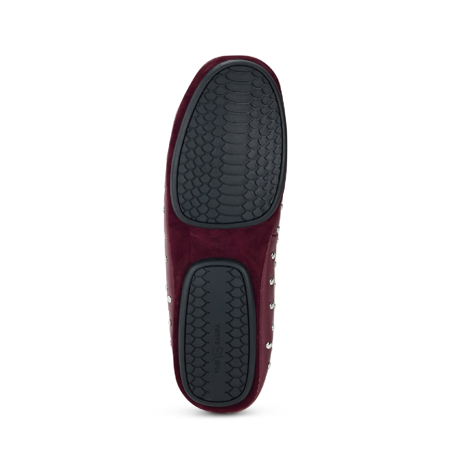 STELLA STUDS IN BURGUNDY LEATHER
