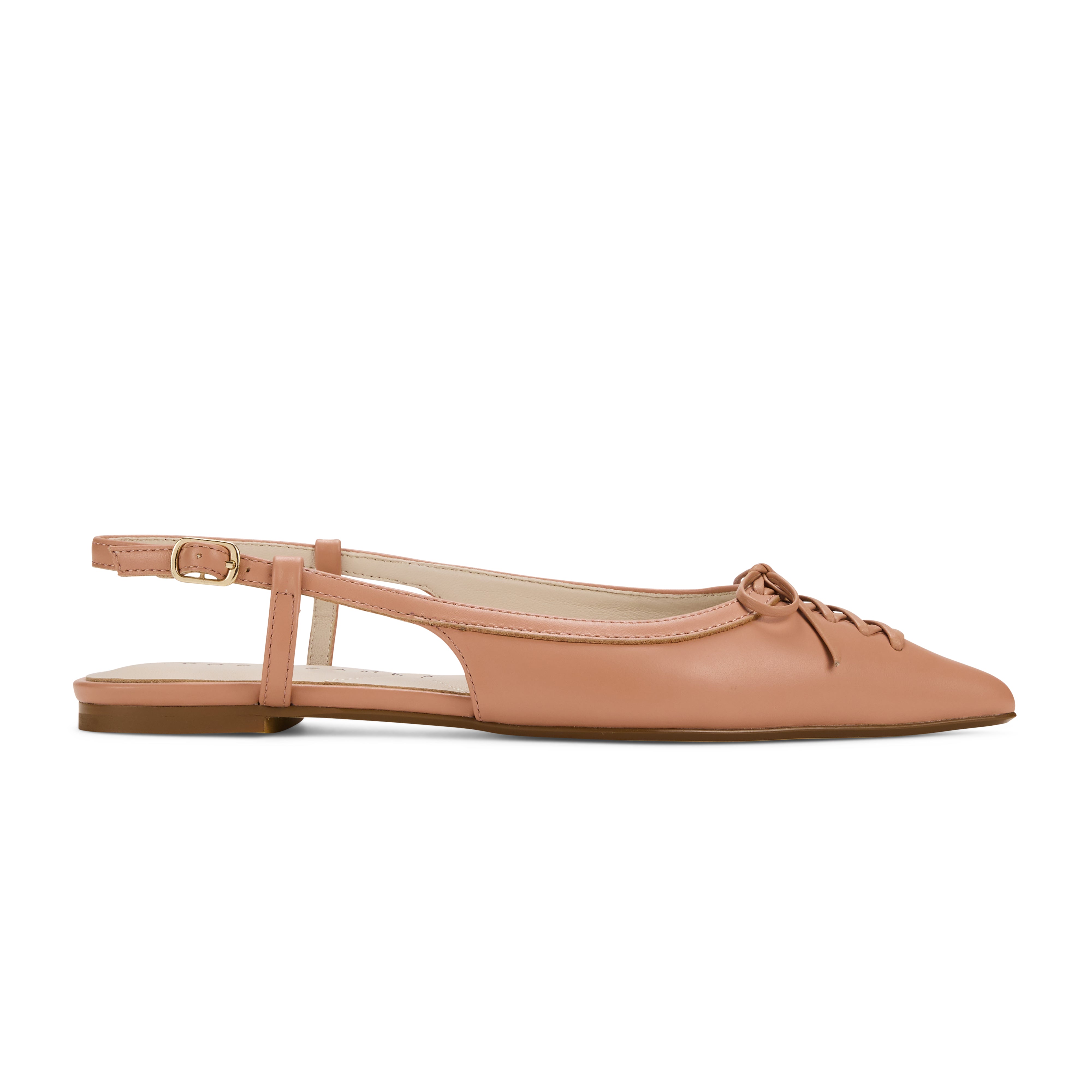 Vanessa Slingback Flat in Dusty Rose Leather