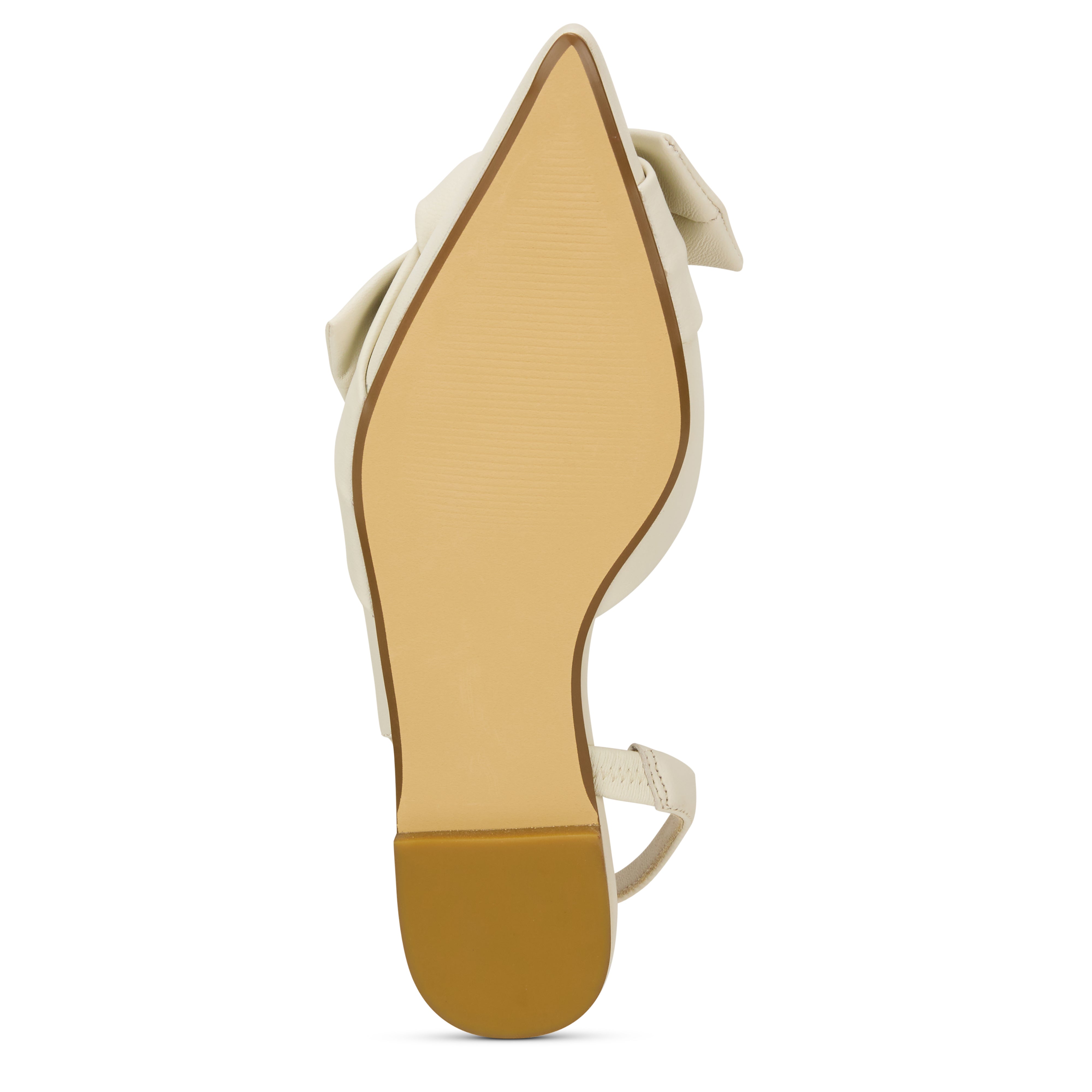 Yosi Samra Violet Slingback Flat in Bone Leather Women's Shoe