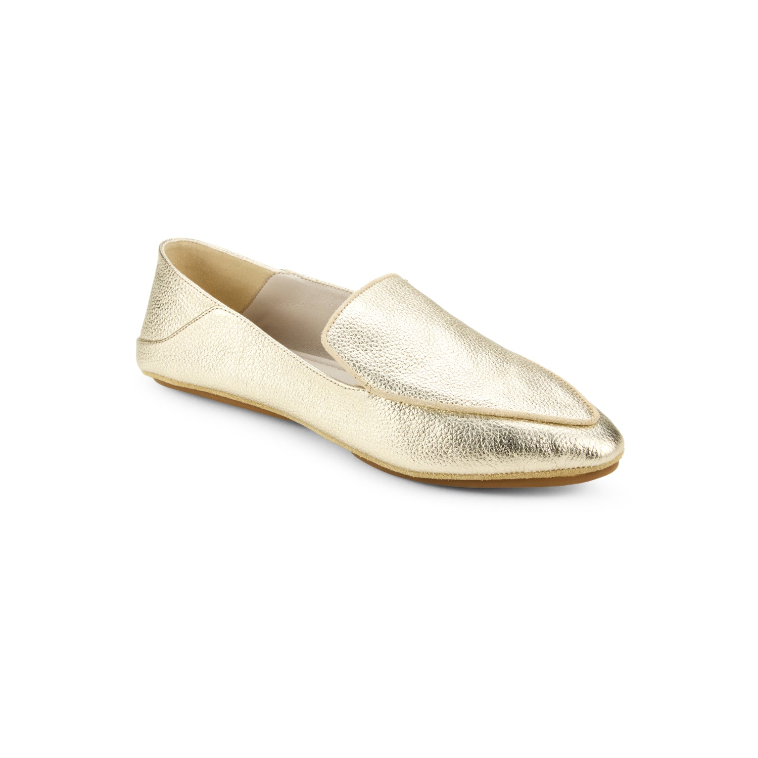 VIVINA IN GOLD METALLIC LEATHER - Yosi Samra - Women's Flats