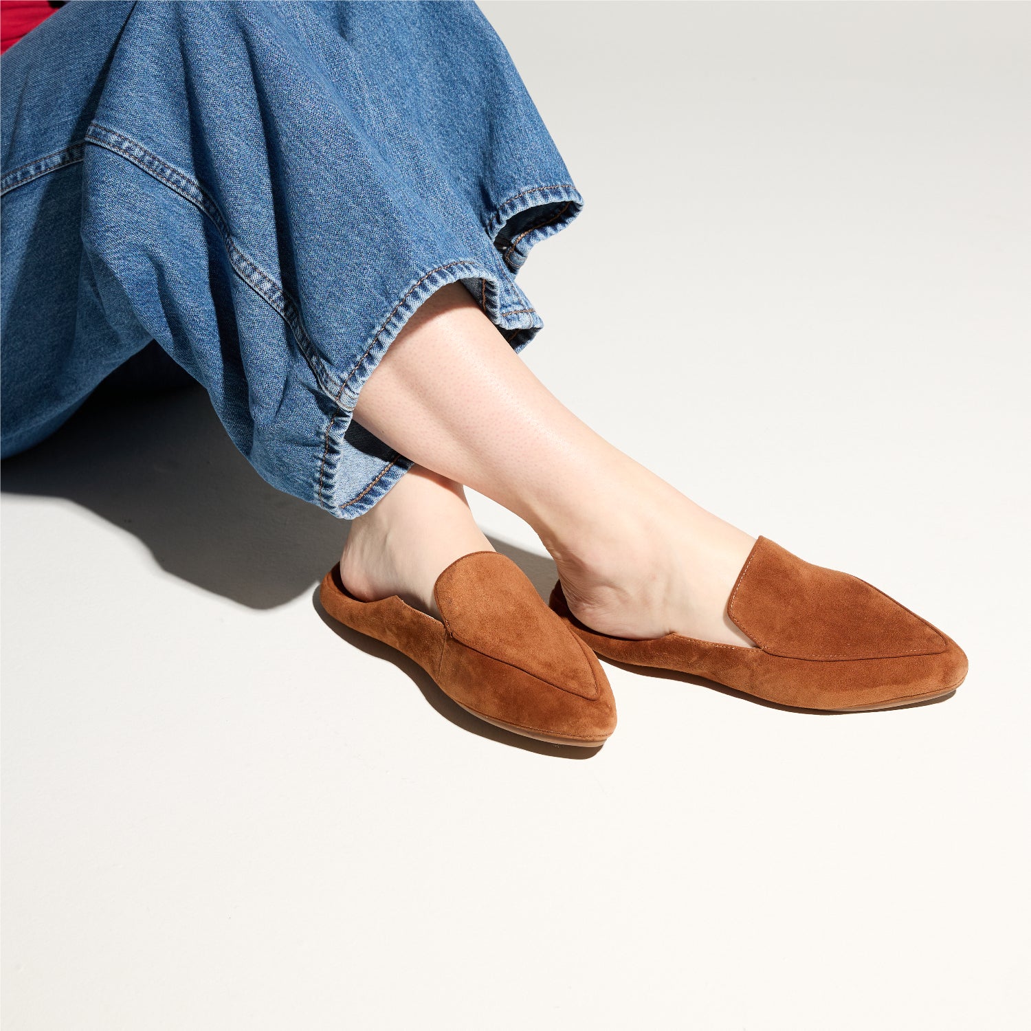 Vivina Loafer in Whiskey Suede - Yosi Samra - Women's Flats