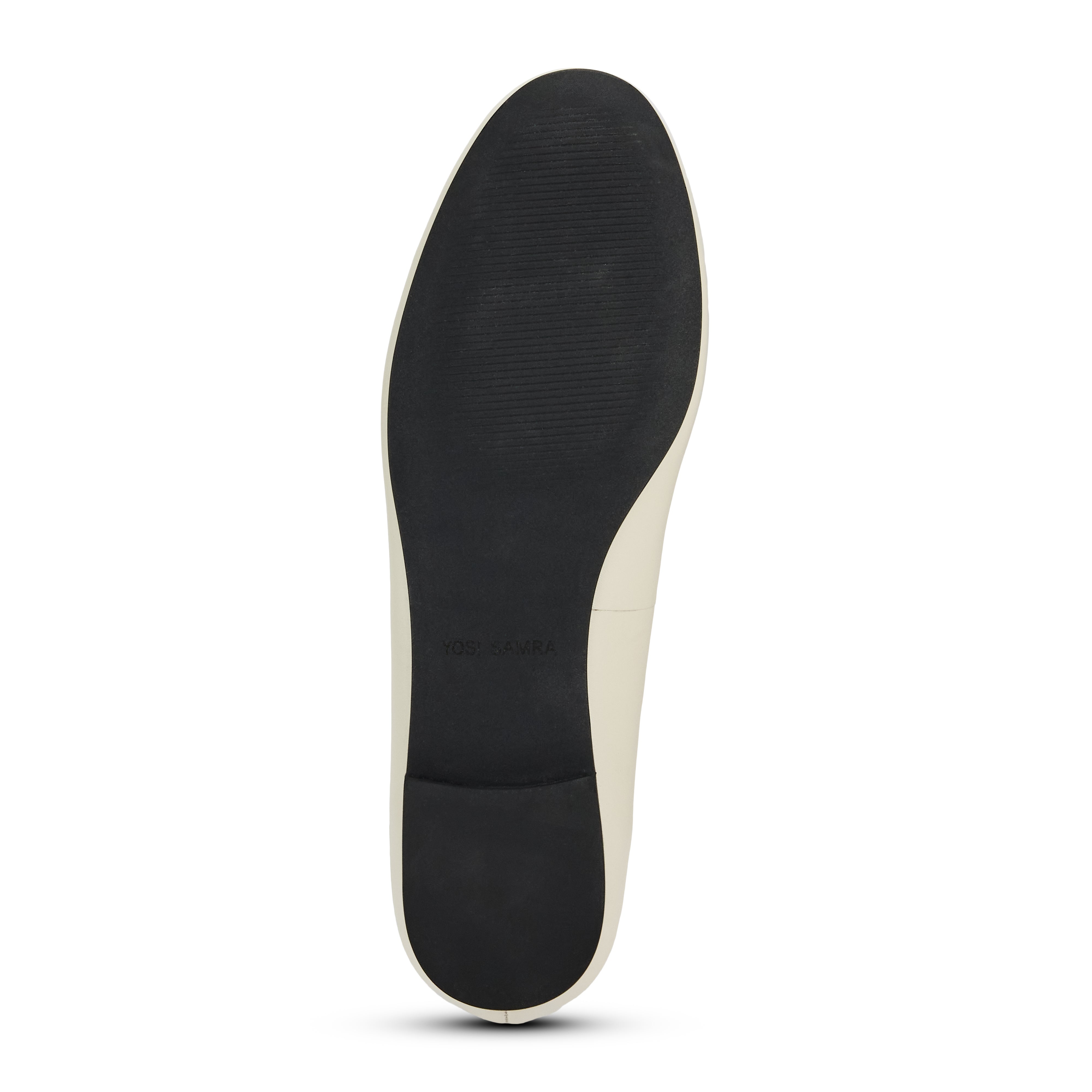 Ziva Flat in Bone Leather