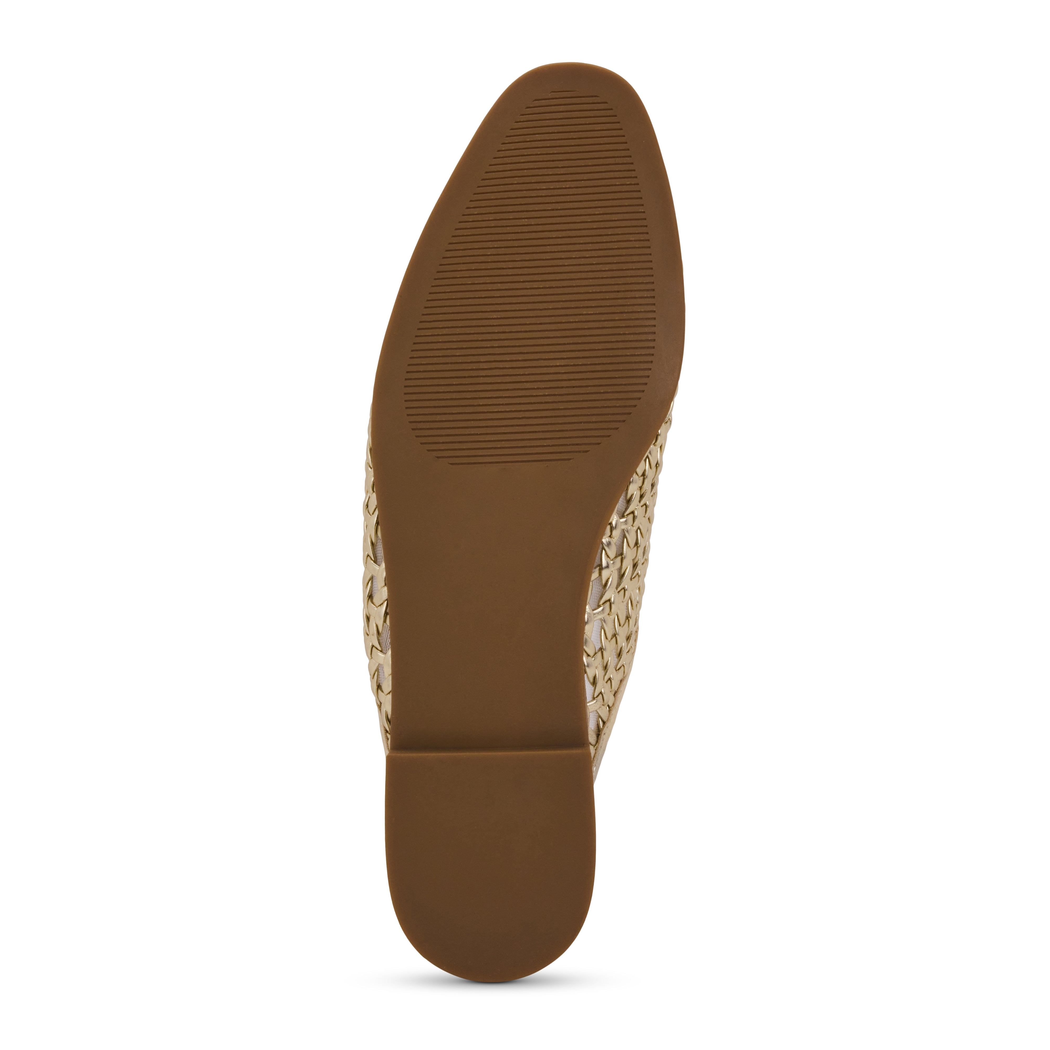 Zoe Woven Mule in Gold Leather