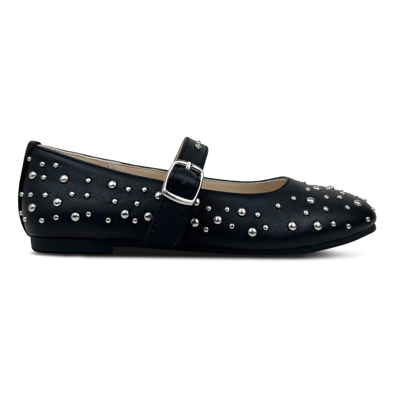 Miss Sadie Ballet Flat in Black Studs - Kids - Yosi Samra - Kids' Flats