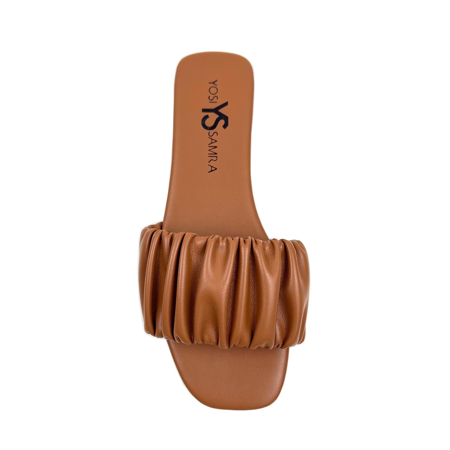 Naomi Ruched Sandal in Whiskey