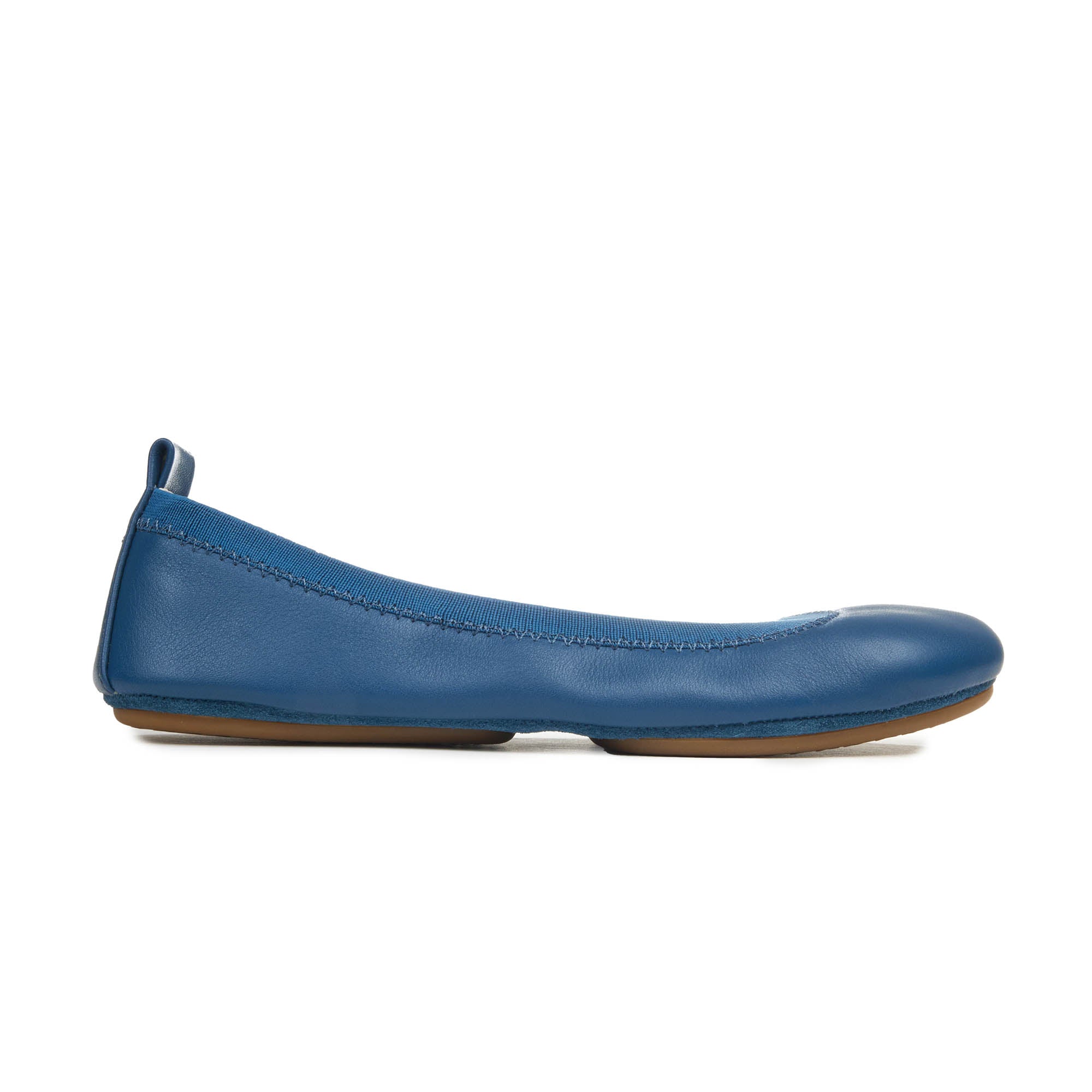 Samara Foldable Ballet Flat in Teal Leather - Yosi Samra - Women's Flats