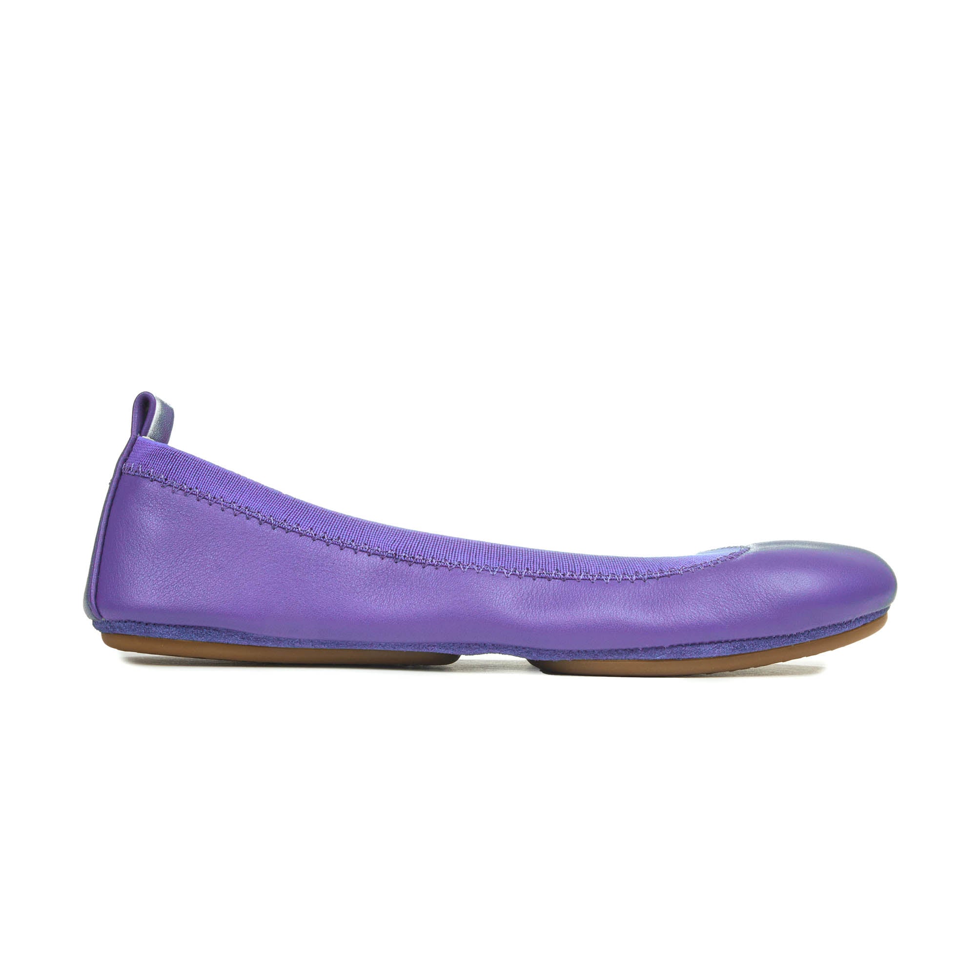 Samara Foldable Ballet Flat in Purple Mauve Leather - Yosi Samra - Women's Flats