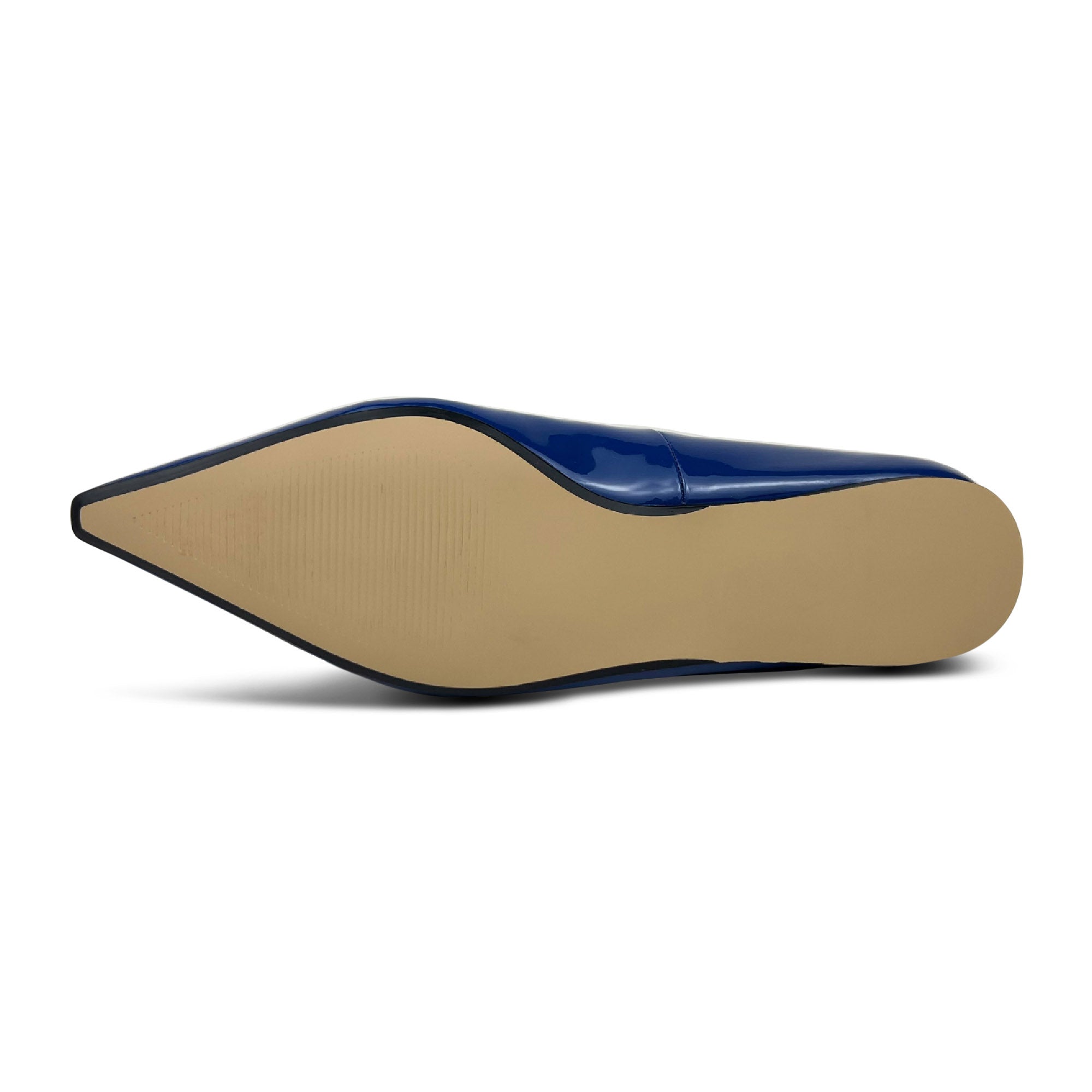 Victoria Flat in Blue Patent - Yosi Samra - Women's Flats