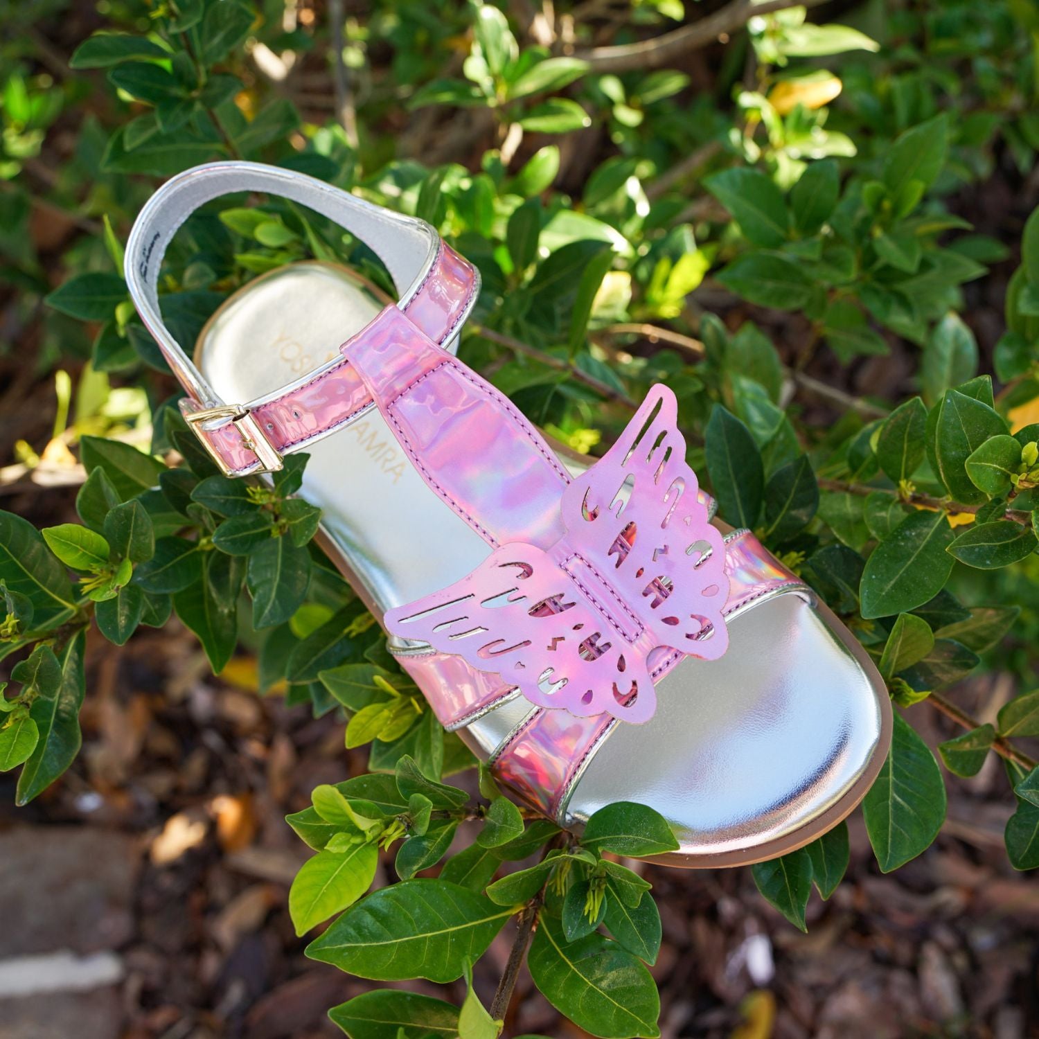Miss Butterfly Sandal in Rainbow Iridescent Kids
