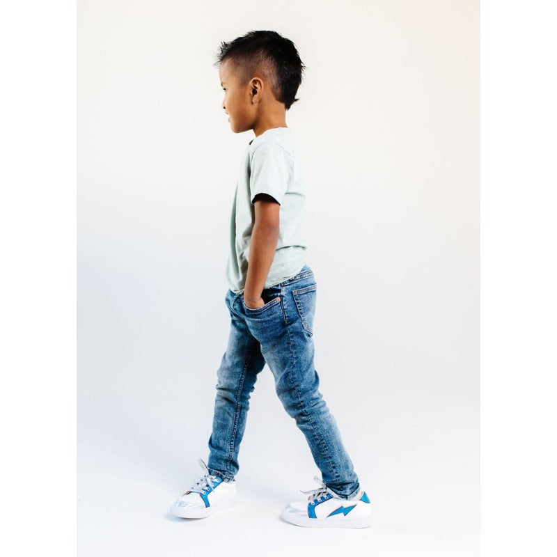 Bolt Sneaker in Electric Blue - Kids - Yosi Samra - Kids' Sneakers