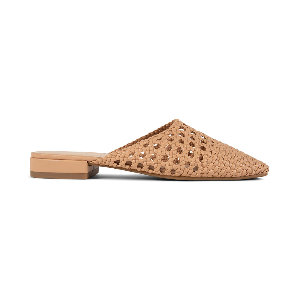 Jade Nude Weave Mule