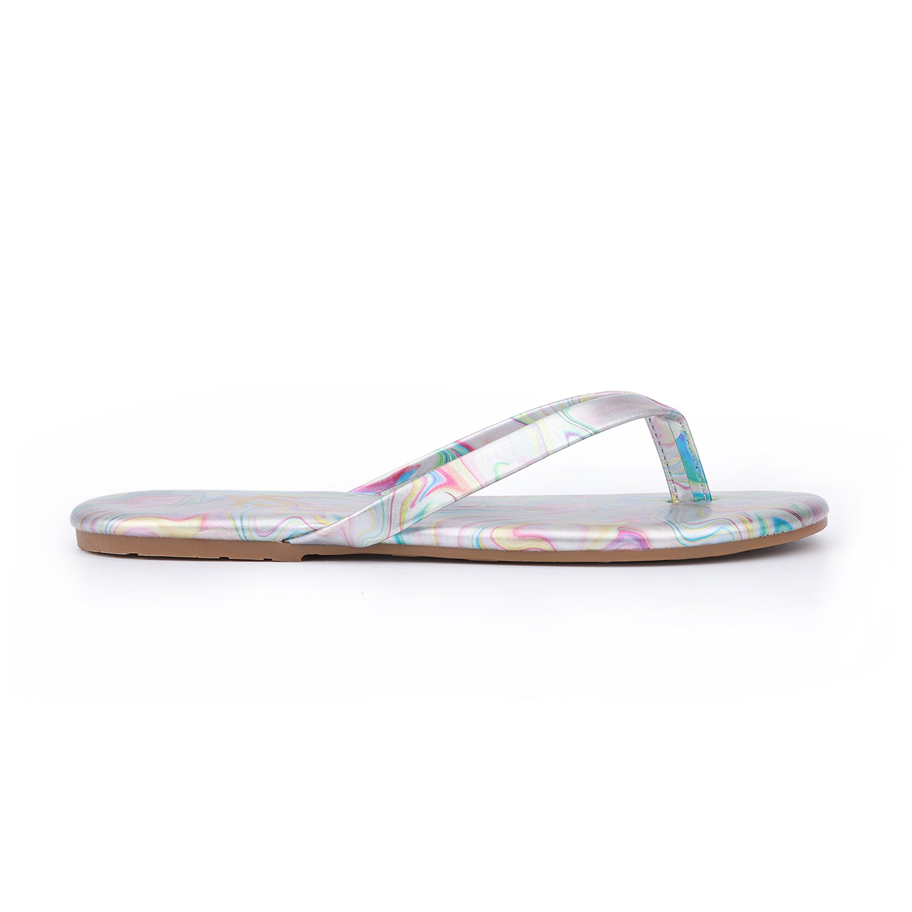 Miss Rivington Flip Flop in Silver Marble - Kids