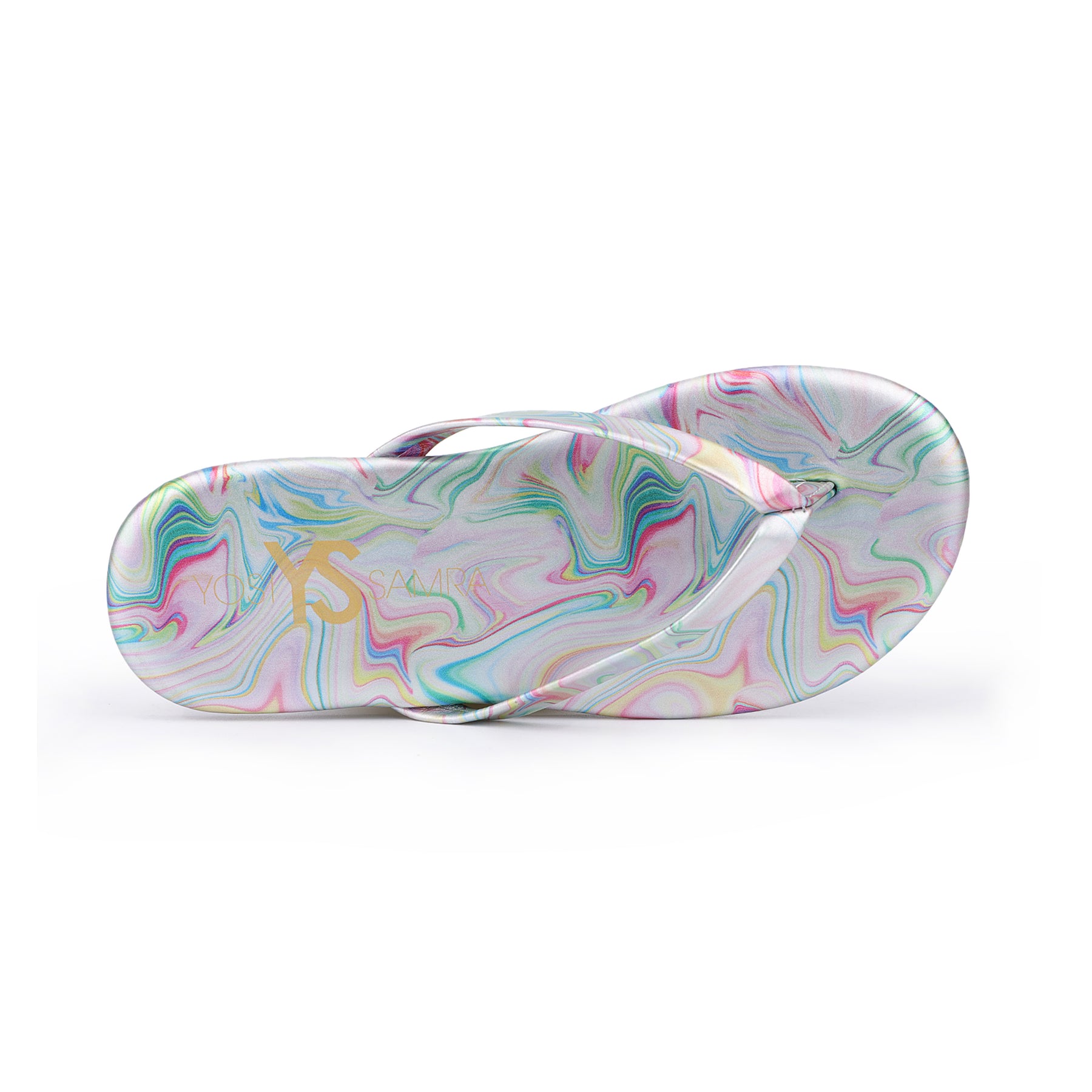 Miss Rivington Flip Flop in Silver Marble - Kids
