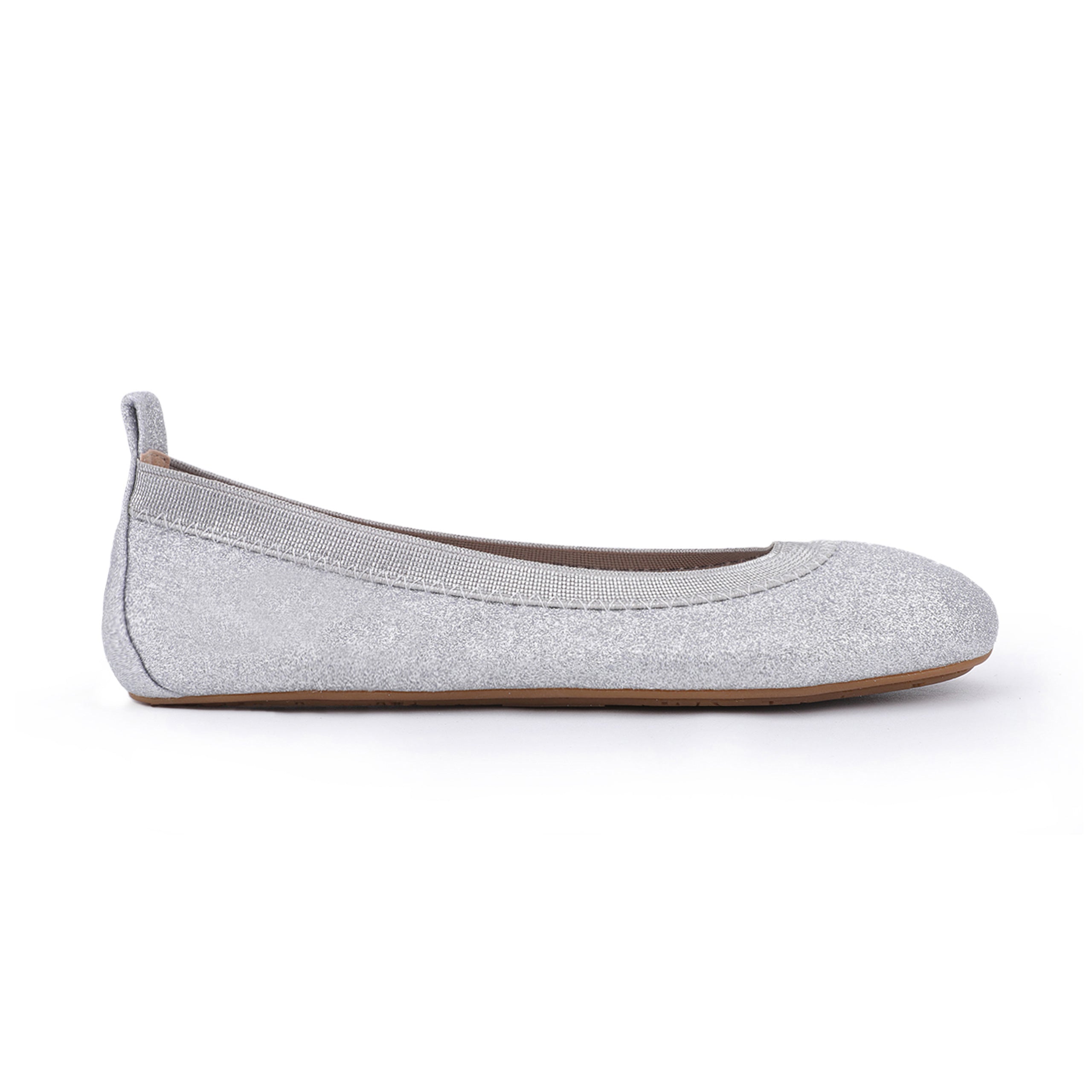 Miss Samara Ballet Flat in Silver Glitter - Kids - Yosi Samra - Kids' Flats