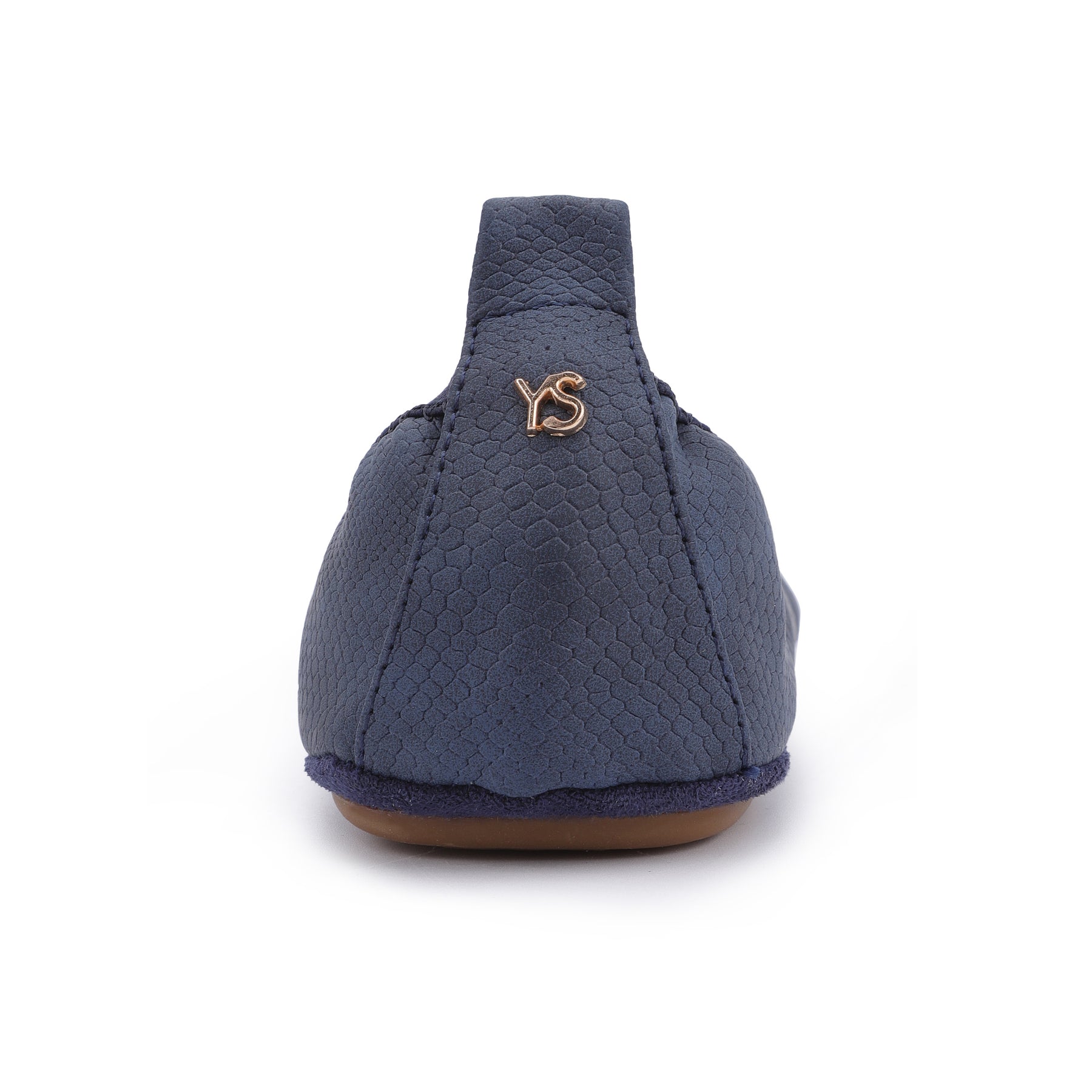 Samara Foldable Ballet Flat in Navy Lizard Print