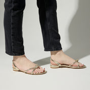 Alison Slingback Sandal in Gold Leather - Yosi Samra  - Women's Sandals