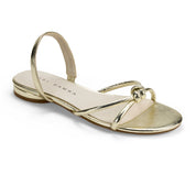 Alison Slingback Sandal in Gold Leather - Yosi Samra  - Women's Sandals