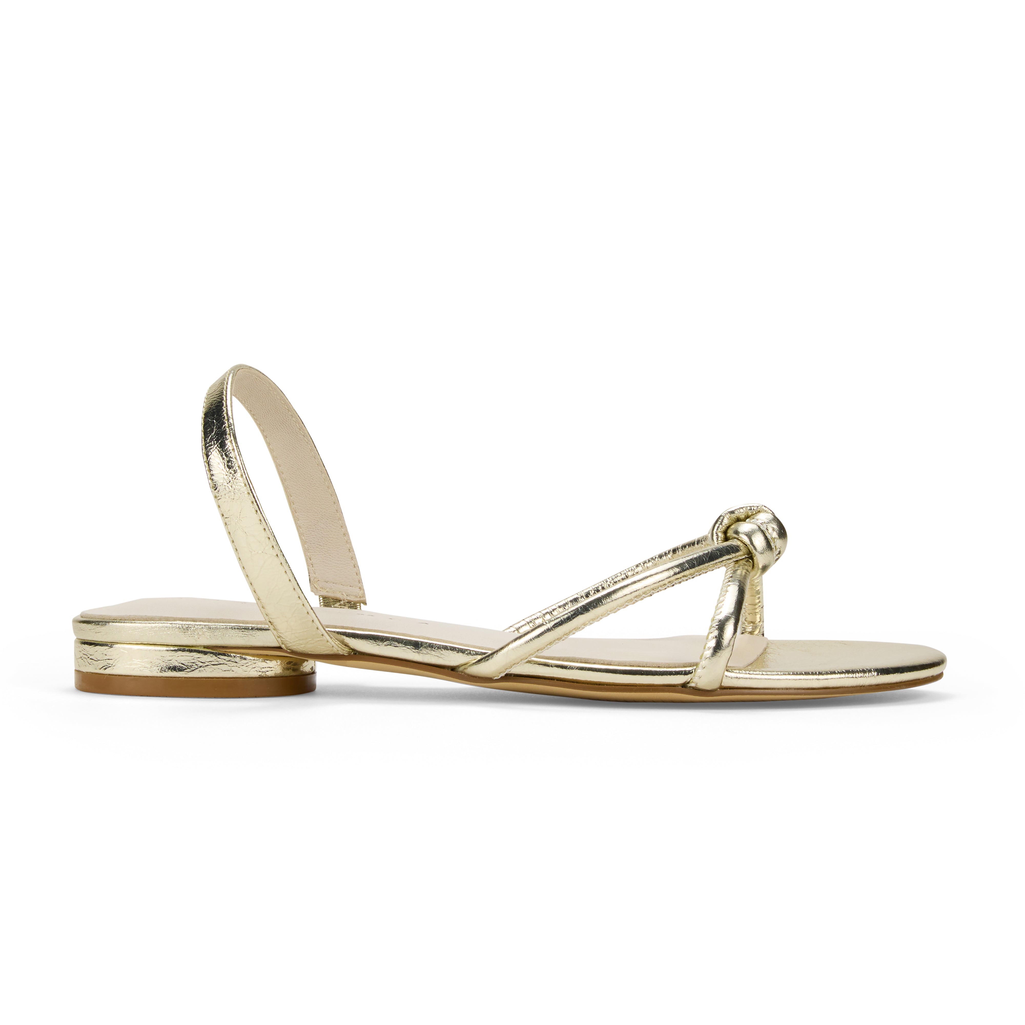 Alison Slingback Sandal in Gold Leather - Yosi Samra  - Women's Sandals