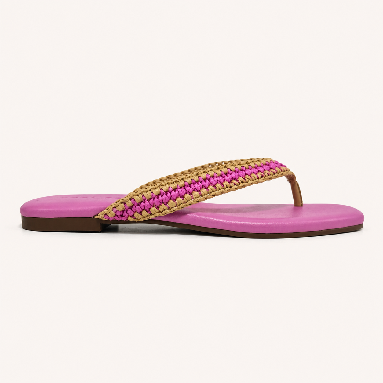 ANTIBES SANDAL IN FUSCHIA RAFFIA