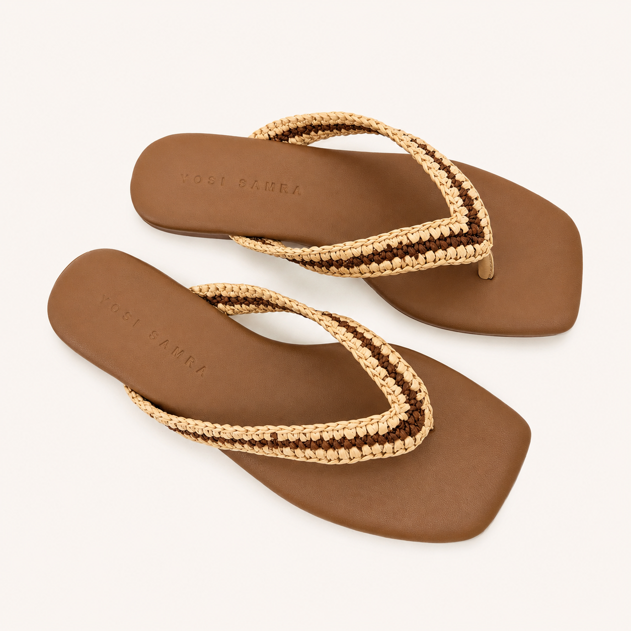 ANTIBES SANDAL IN WHISKEY RAFFIA