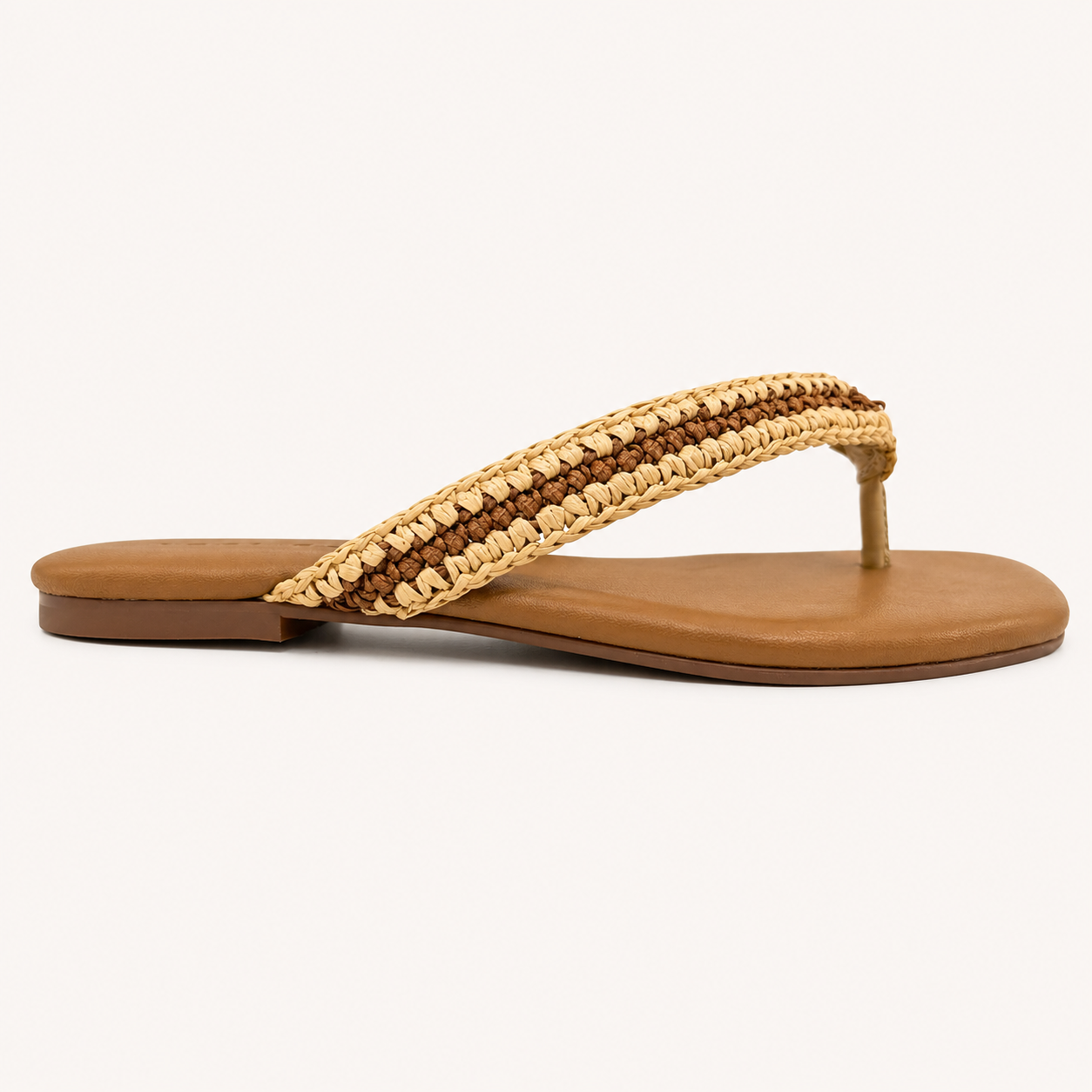 ANTIBES SANDAL IN WHISKEY RAFFIA