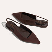 Bedford Flat in Chocolate Suede