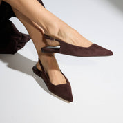 Bedford Flat in Chocolate Suede
