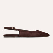 Bedford Flat in Chocolate Suede