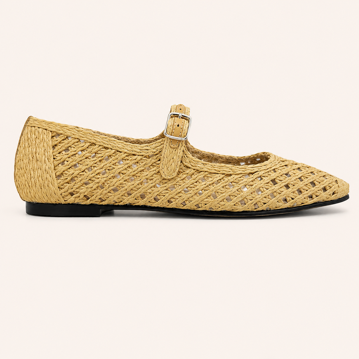 CALVI MARY JANE IN NATURAL RAFFIA