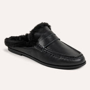 Camden Mule Loafer in Black Leather