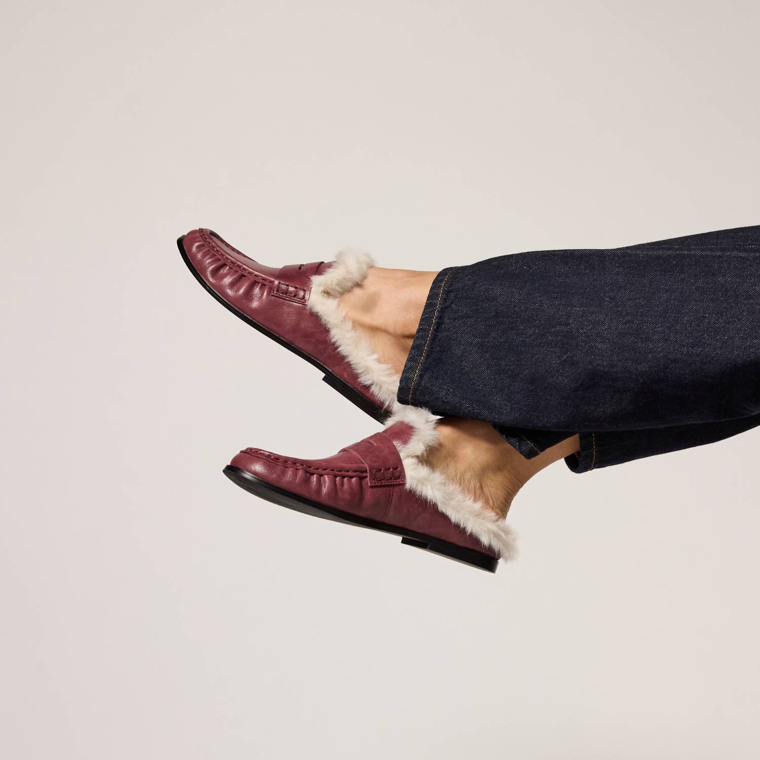 Camden Mule Loafer in Burgundy Leather