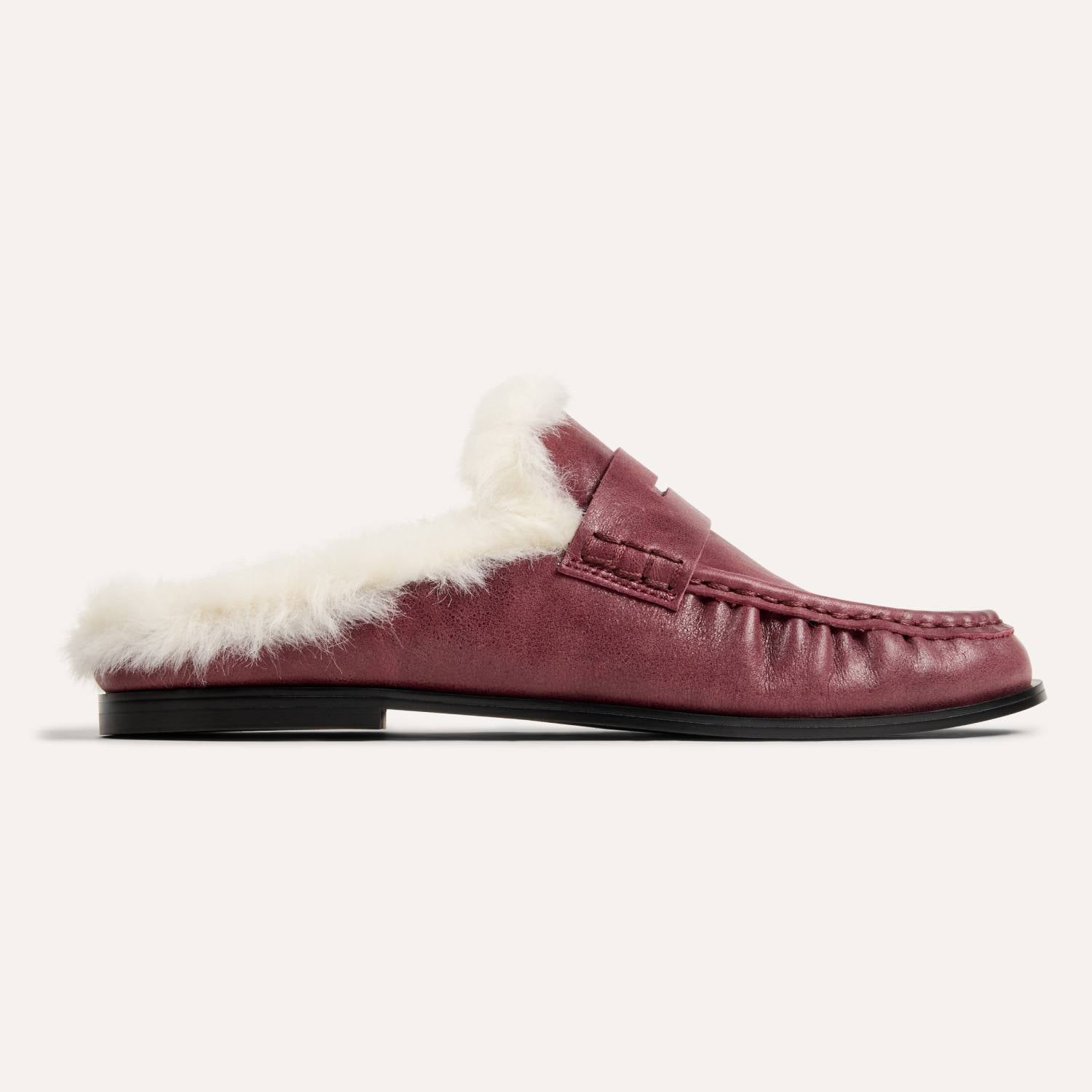 Camden Mule Loafer in Burgundy Leather