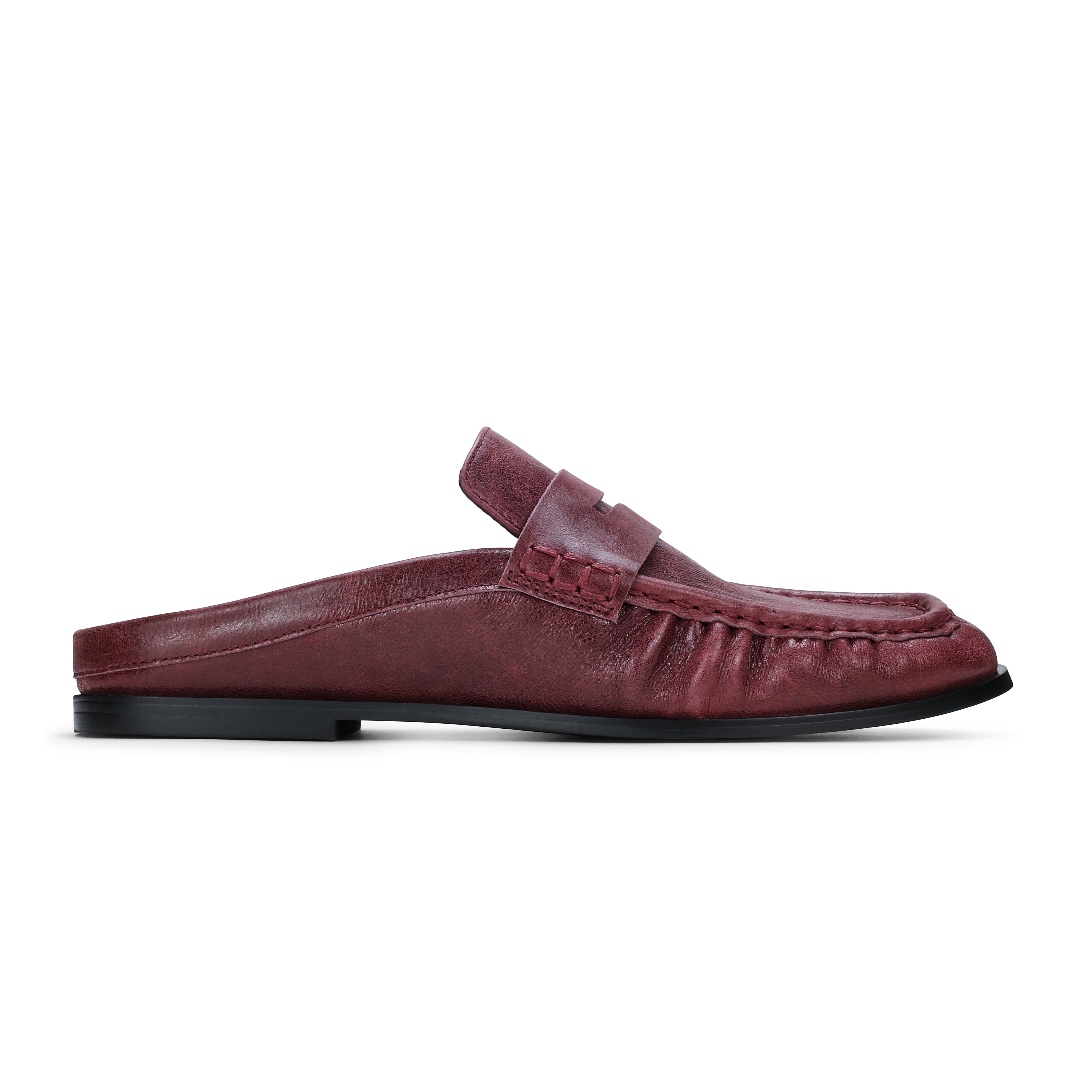 Camden Mule in Burgundy Leather