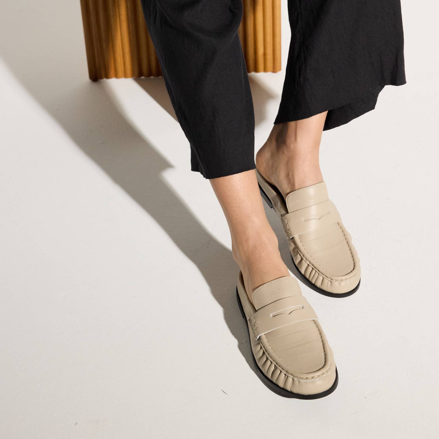 Camden Loafer in Taupe Eel Leather