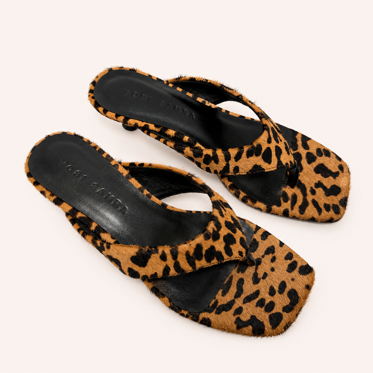 CAPRI HEEL IN LEOPARD CALF HAIR