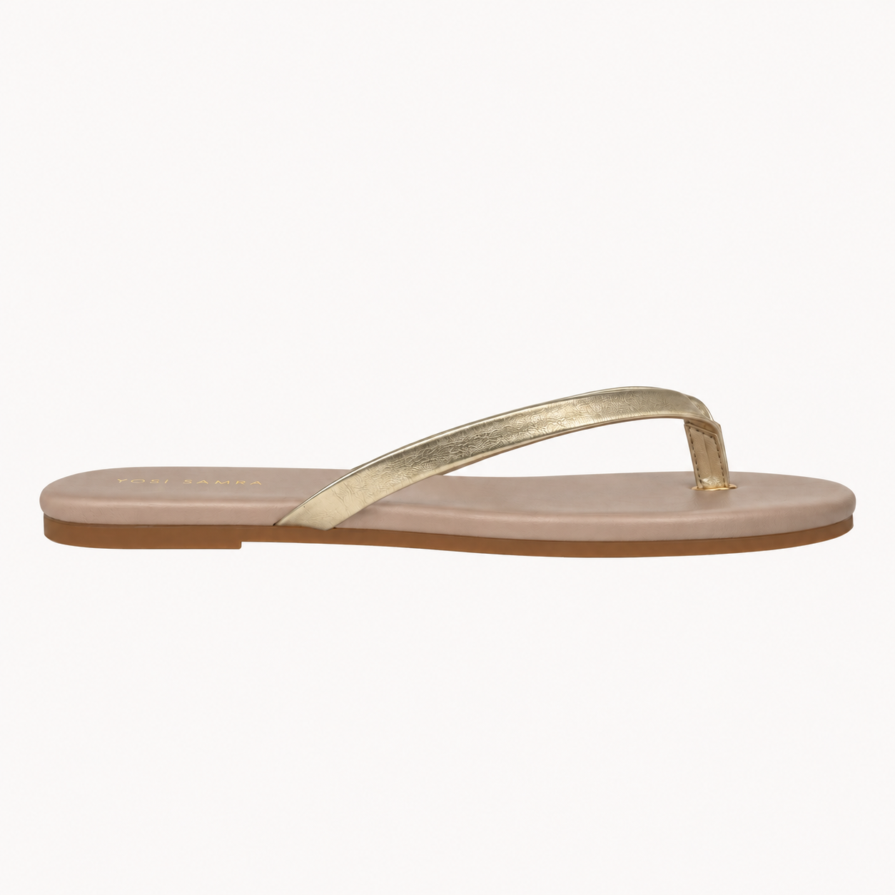 RIVINGTON FLIP FLOP IN BEIGE/GOLD
