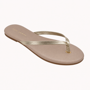 RIVINGTON FLIP FLOP IN BEIGE/GOLD