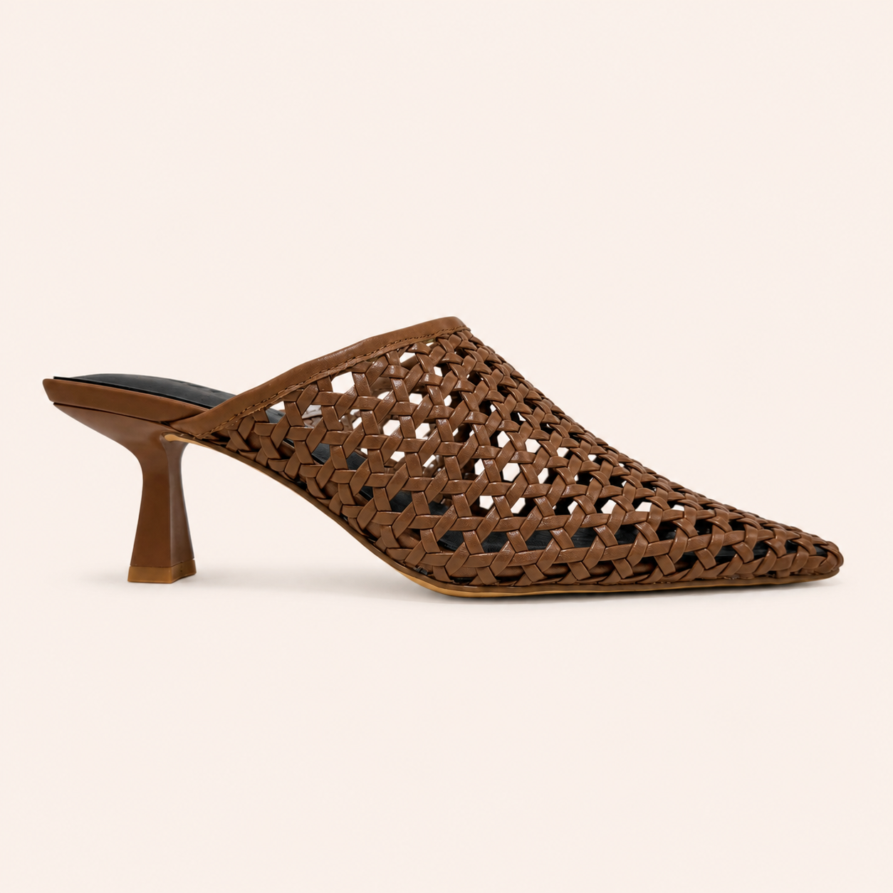 CHELSEA HEEL IN WHISKEY WOVEN