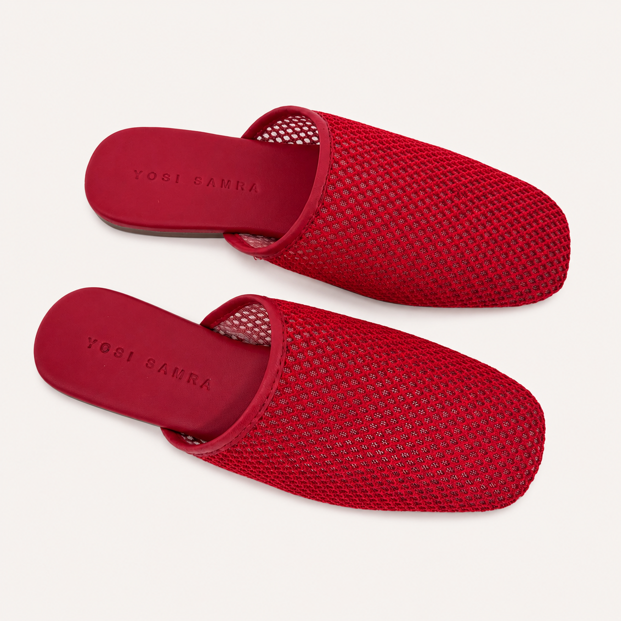 COVE SLIDE IN RED CROCHET
