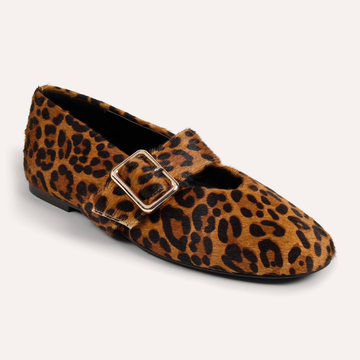 Danvers Ballet Flat in Leopard Calf Hair