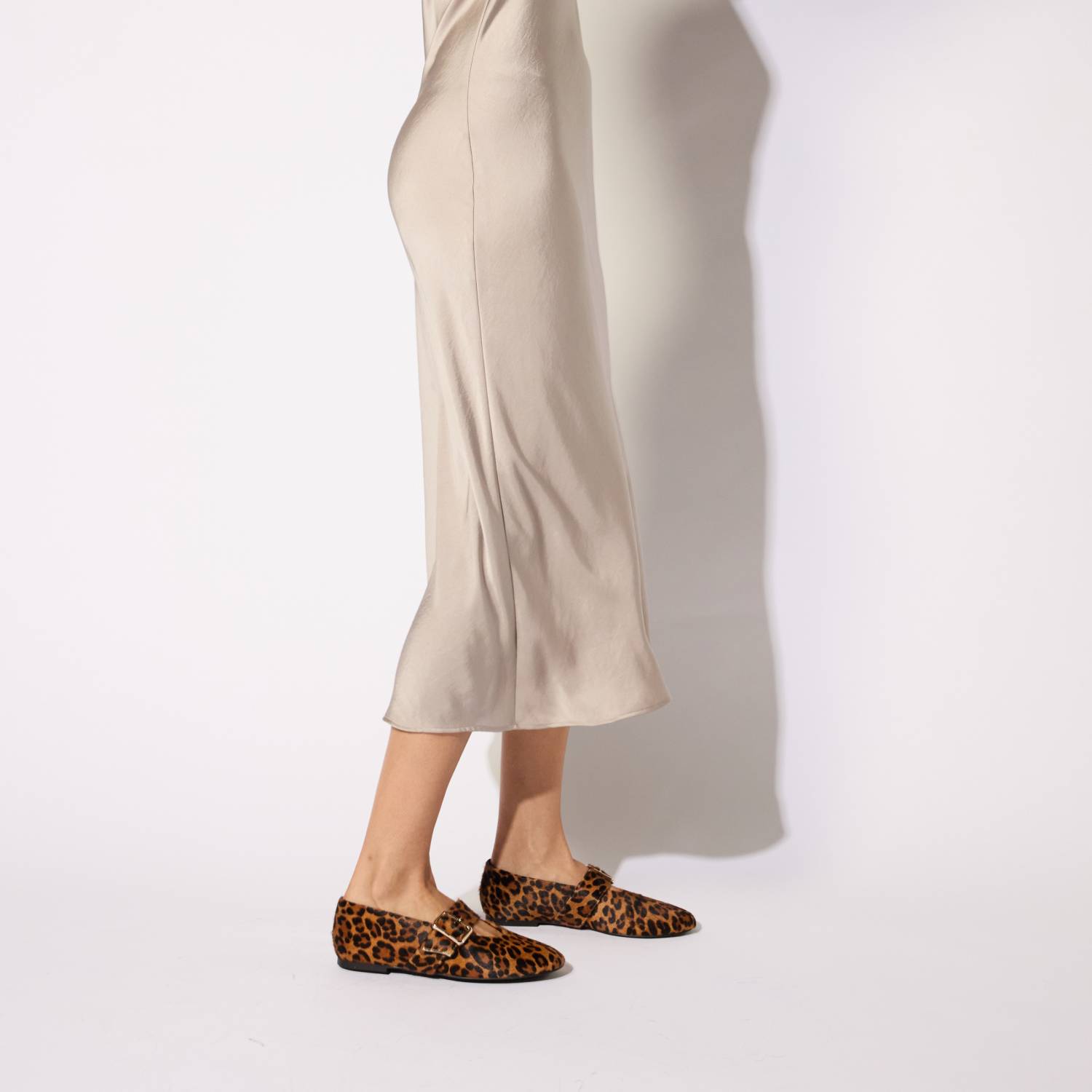 Danvers Ballet Flat in Leopard Calf Hair